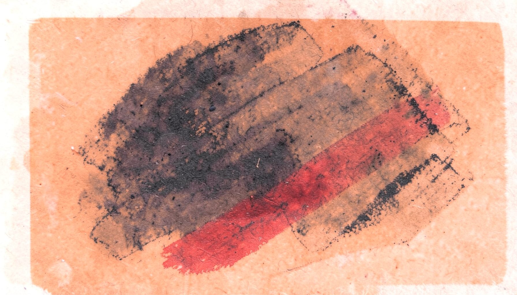 A warm terracotta-toned abstract composition with soft charcoal shading and gentle pink highlights, conveying a calm and welcoming atmosphere.